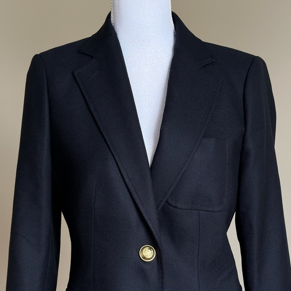 J.Crew Rhodes Women’s Black Wool Blazer Size 6 Classic Two-Button NWOT - Picture 6 of 15